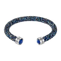 Bracciale Swarovski Donna Stardust in Cristallo Cristallo 5250068 CRYSTALDUST BRACCIALE RIGIDO, BLUE - 5250068 CRYSTALDUST BRACCIALE RIGIDO, BLUE